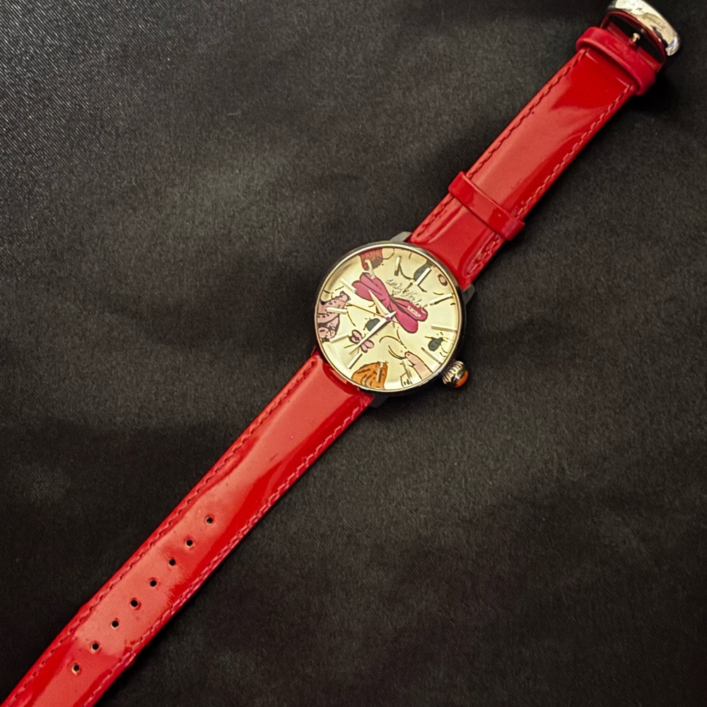 Elegant Red Women's Watch